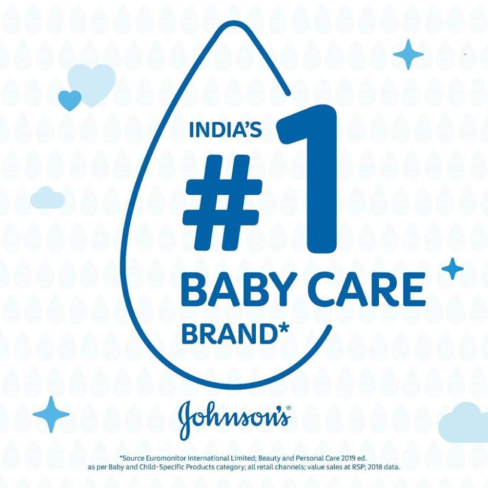 Johnson's Non-Sticky Baby Oil with Vitamin E for Easy Spread and Massage